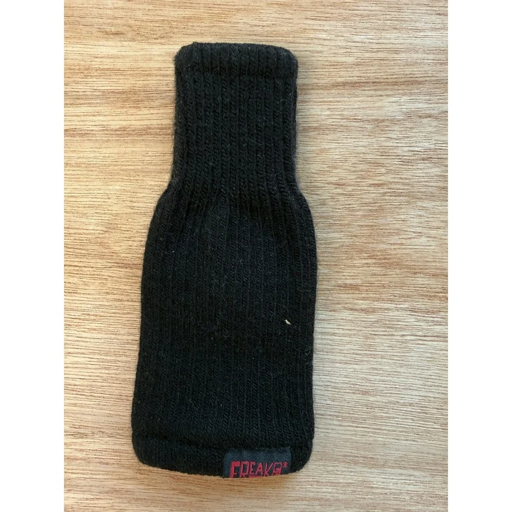 FREAKER nCino Bottle Insulator Sleeve Unisex Black Knit Logo One Size